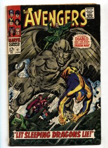 AVENGERS #41--1967--CAPTAIN AMERICA--HAWKEYE--comic book--VG