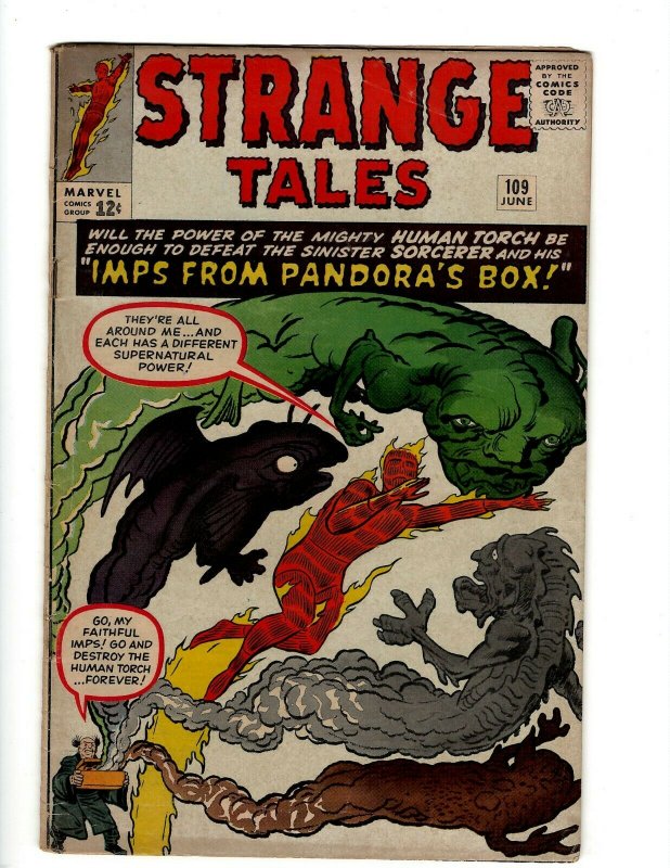 Strange Tales # 109 FN Marvel Comic Book Thing Dr. Strange Mordo Human Torch KD1