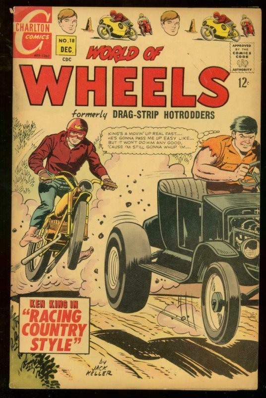 WORLD OF WHEELS #18 1967 CHARLTON MOTORCYLE COVER VG