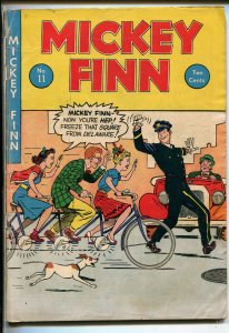 MICKEY FINN #11 1945-PUBLICATION ENT-LANK LEONARD ART-BICYCLE COVER-vg