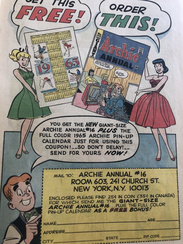 Archie’s Joke Book 82,Veronica beach cvr!bttm staple pull