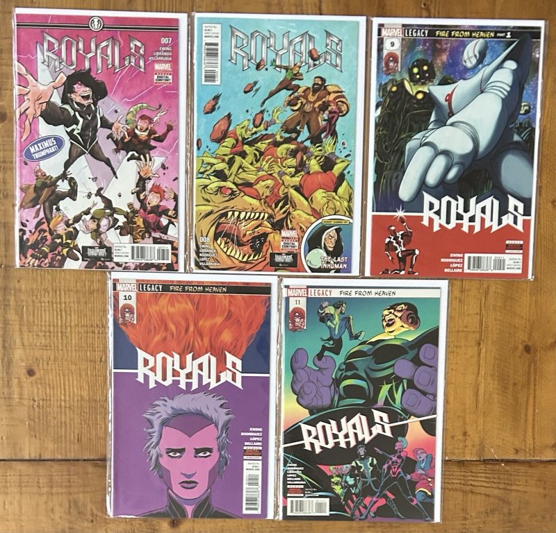 Royals #1,2,3,4,5,6,7,8,9,10,11 NM Lot Inhumans Al Ewing