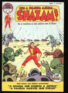 Super Herois #14 1975-Shazam-Captaino Marvel-Black Adam- Brazilian-High grade-VF