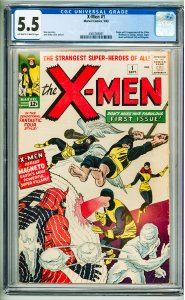 The X-Men #1 (1963) CGC 5.5 Off-White to White Pages