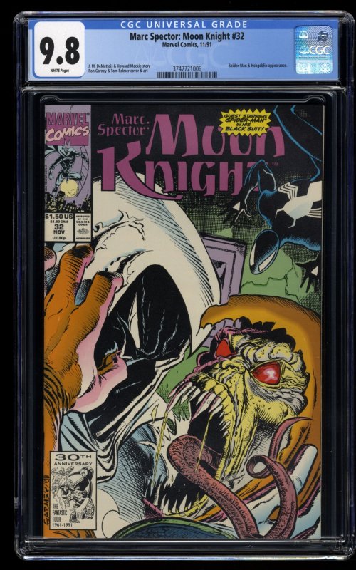 Marc Spector: Moon Knight #32 CGC NM/M 9.8 Spider-Man and Hobgoblin Appearance!