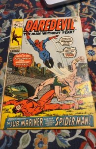 Daredevil #77 (1971)guests Amazing Spider-Man/Namor