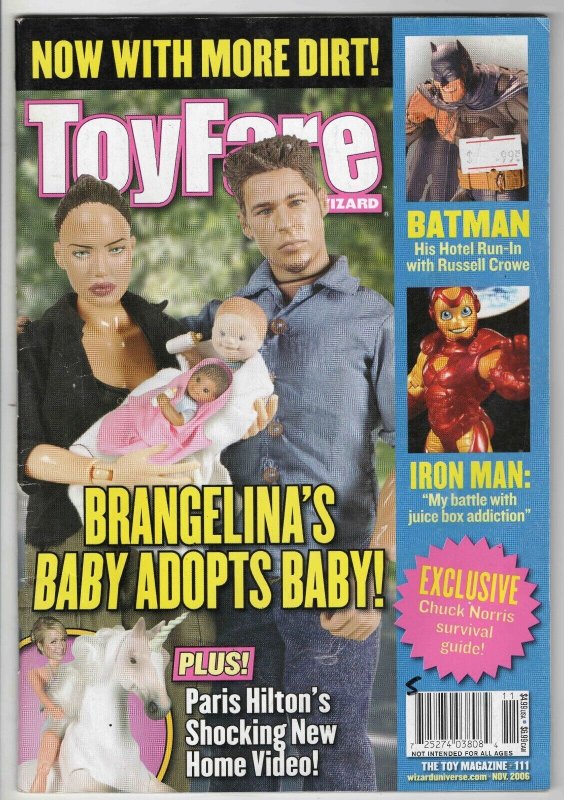 VINTAGE Nov 2006 Toyfare Magazine Brad Pitt Angelina Jolie Brangelina