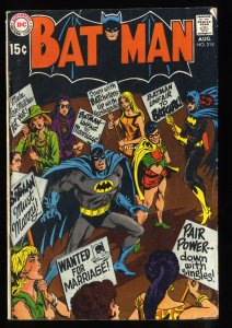 Batman #214 VG 4.0