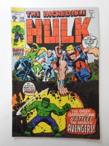 The Incredible Hulk #128 (1970) Battles The Mighty Avengers!! Solid VG Condition