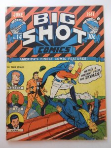 Big Shot Comics #14 (1941) W/ Skyman!! Sharp Good+ Condition! Complete!