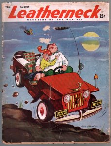 MAG: Leatherneck 8/1946-Marines-Fred Lasswell-cartoons-pin-ups-war info-VG