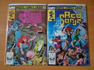 Red Sonja 1-2 Complete Set Run! Direct Market ~ NEAR MINT NM ~ 1983 Marvel