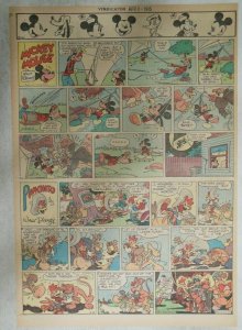Mickey Mouse Sunday Page by Walt Disney from 4/8/1945 Tabloid Page Size