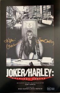 HARLEY QUINN JOKER CRIMINAL SANITY POSTER SIGNED BY KAMI GARCIA & JASON BADOWER