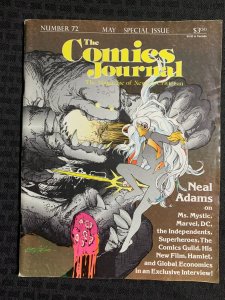 1982 THE COMICS JOURNAL Magazine #72 VG 4.0 Neal Adams Interview