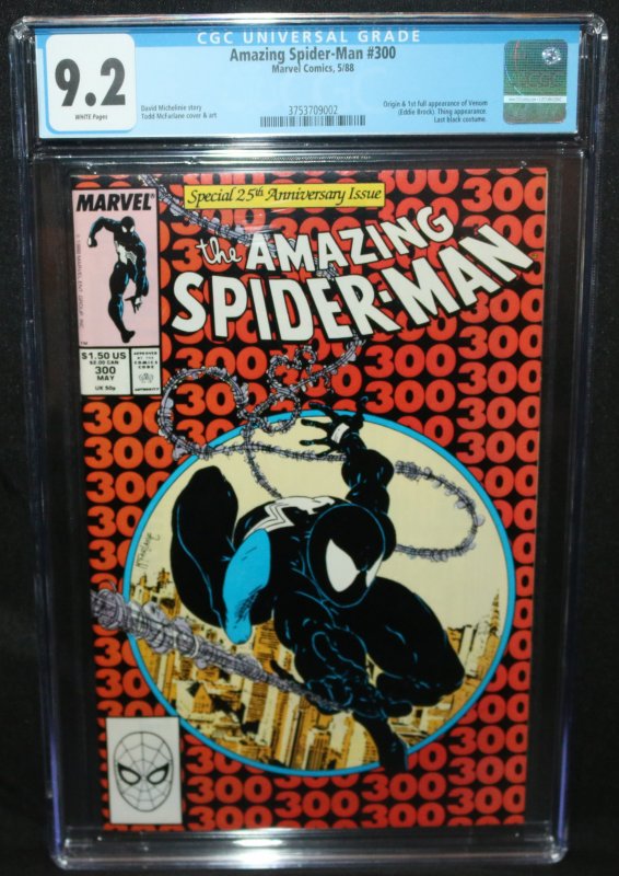 Amazing Spider-Man #300 - 1st Appearance of Venom - CGC Grade 9.2 - 1988