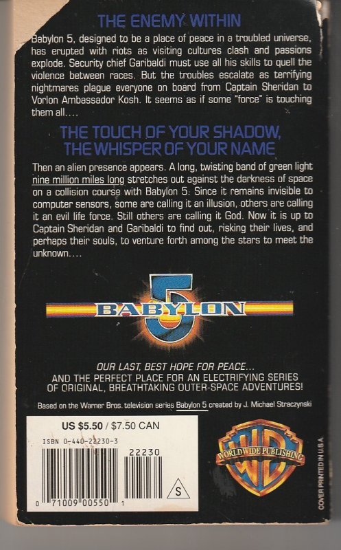 Babylon 5 Book # 5 - The Touch of Your Shadow, The Whisper of Your Name