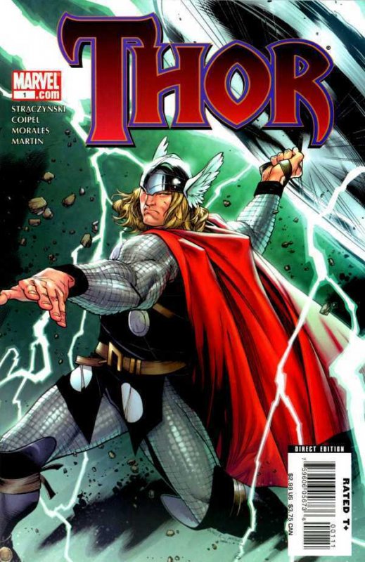 Thor (2007) #1 VF/NM Oliver Coipel 1st & 2nd Print Cover Set of 2 Books