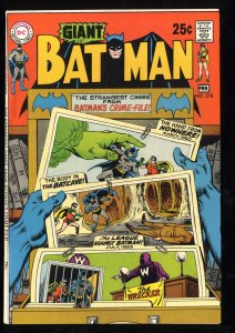 Batman #218 VF/NM 9.0 White Pages Giant Sized G67