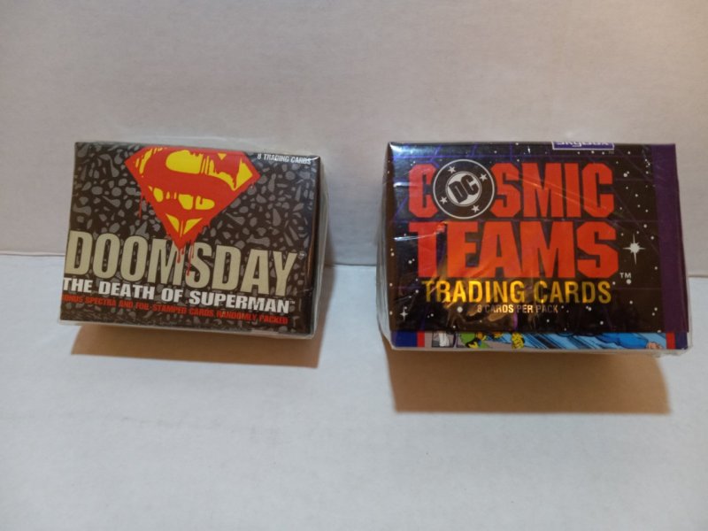 DC COSMIC TEAMS COMPLETE CARD SET + DOOMSDAY COMPLETE CARD SET - FREE SHIPPING