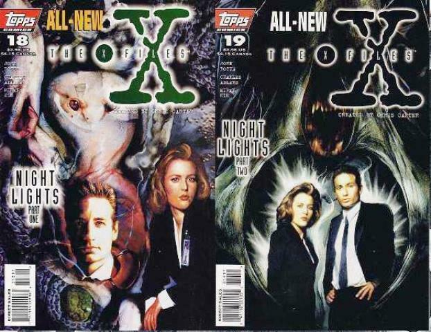 X FILES (1995 TOPPS) 18-19  Night Lights