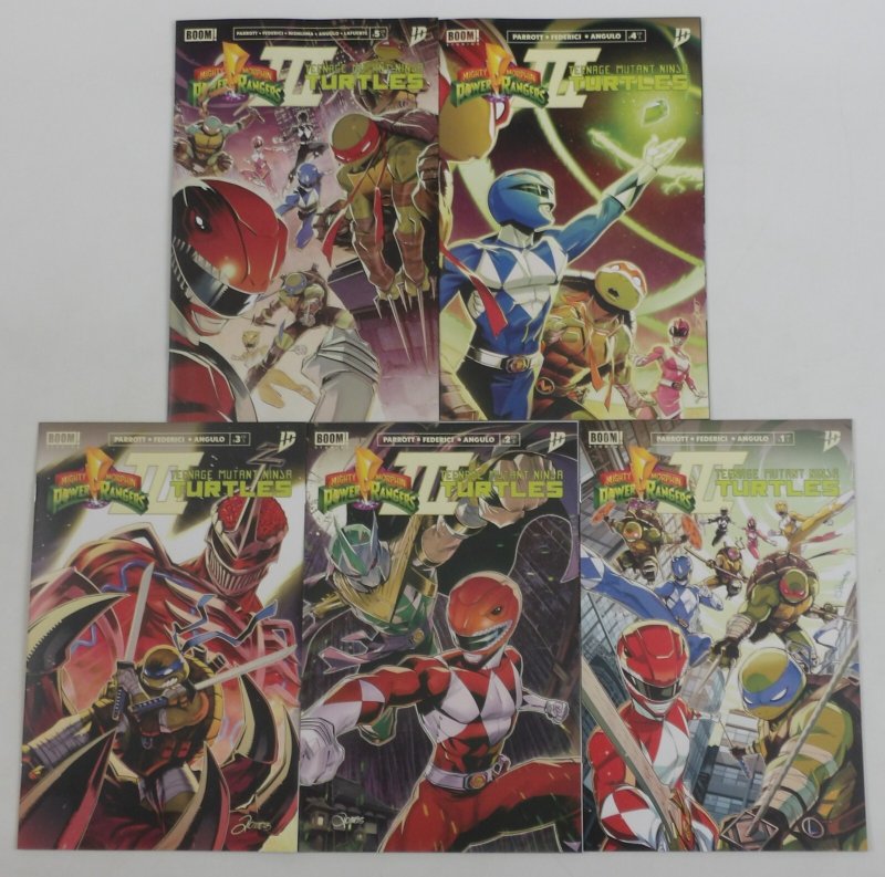 Mighty Morphin Power Rangers/Teenage Mutant Ninja Turtles III #1-5 set ; Boom