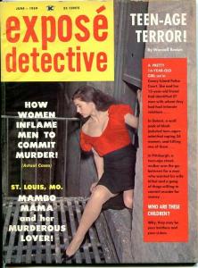 EXPOSE DETECTIVE-JUNE/1959-VF/NM-MAMBO MAMA-SEX-TEEN-AGE TERROR VF/NM