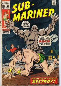 Sub Mariner #41 ORIGINAL Vintage 1969 Marvel Comic Book