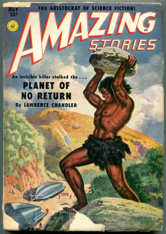 Amazing Stories Pulp May 1951- Planet of No Return- Rocket cover G+