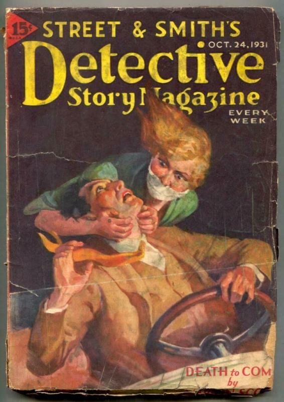 Detective Story Pulp October 24 1931- wild cover G-