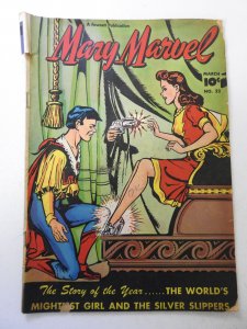 Mary Marvel #22 (1948) VG- Condition 1 1/2 in tears bc, ink fc