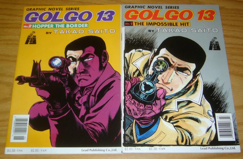 Golgo 13 #1-2 VF/NM complete series based on video game - manga set 1989 LEAD