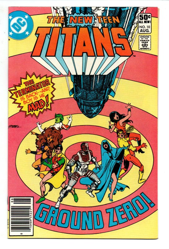 New Teen Titans #10 newsstand - 2nd Full Appearance Deathstroke - 1981 - (-NM) 