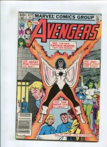 AVENGERS #227 (9.2) *FISHERMAN COLLECTION* 2ND MONICA RAMBEAU 1983