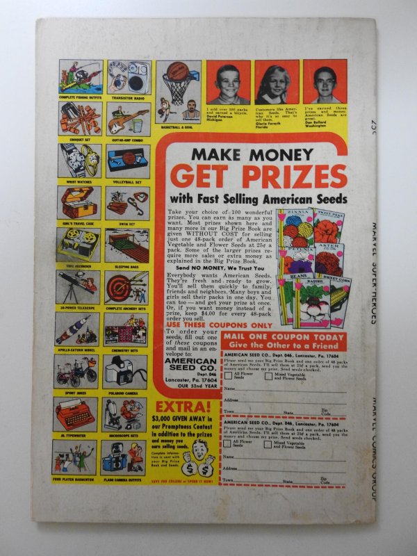 Marvel Super-Heroes #26  (1970) Classic Marvel Tales!! Solid VG Condition!