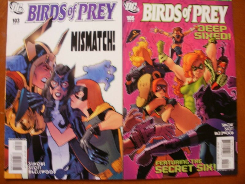 4 DC Comic: BIRDS OF PREY #99 Class #100 Black Canary #103 Truth Dare #105 Six