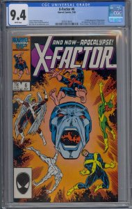 X-FACTOR #6 CGC 9.4 1ST APOCALYPSE WHITE PAGES 