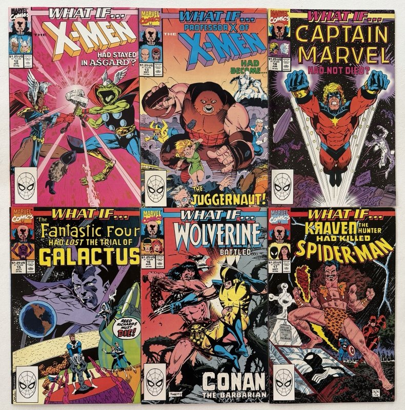 What If #12,13,14,15,16,17 1990 Series 2 Lot NM Juggernaut Wolverine Kraven