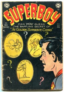 SUPERBOY COMICS #15 1951-GOLDEN COINS COVER- READING COPY