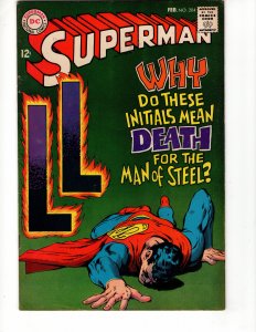 Superman #204  Neal Adams Cover LL Means Death for The Man of Steel !