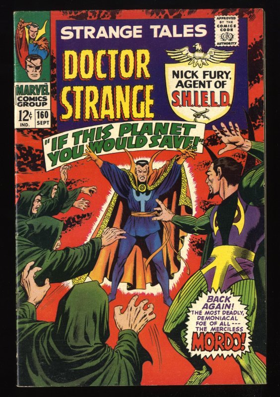 Strange Tales #160 FN 6.0 Marvel Comics Nick Fury Doctor Strange Torch