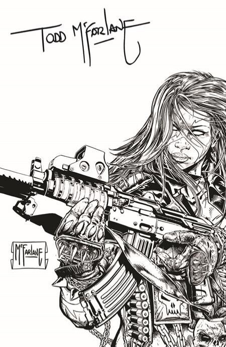 SHE SPAWN #1 1:250 SIGNED Todd McFarlane VIRGIN B/W Variant Cover! 6/3/2026!