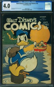 Walt Disney's Comics and Stories #36 (1943) CGC 4.0