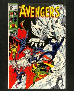 Avengers #61 John Buscema Cover Art! 1969 Black Panther!
