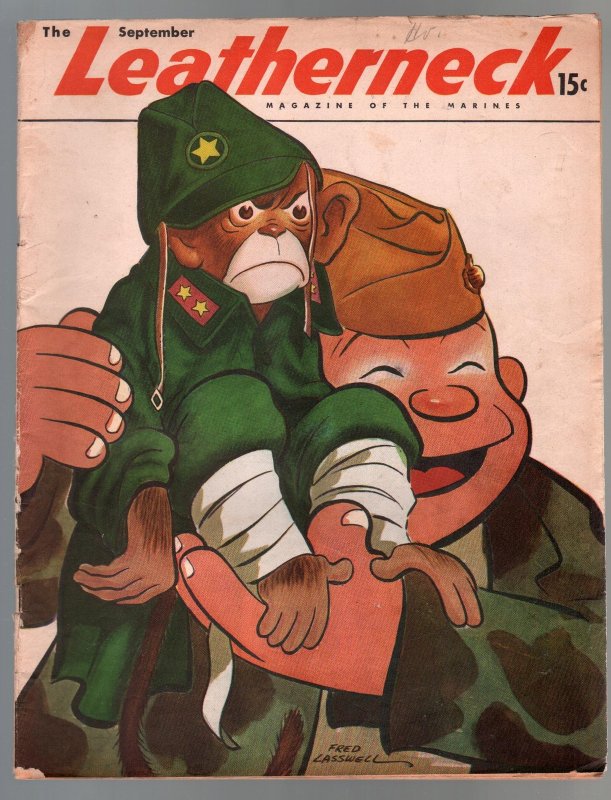 MAG: Leatherneck 9/1946-Marines-Fred Lasswell-cartoons-pin-ups-Hashmark-VG
