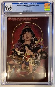 (2022) SENSATIONAL WONDER WOMAN SPECIAL #1 CAT STAGGS 1:50 VARIANT COVER CGC 9.6