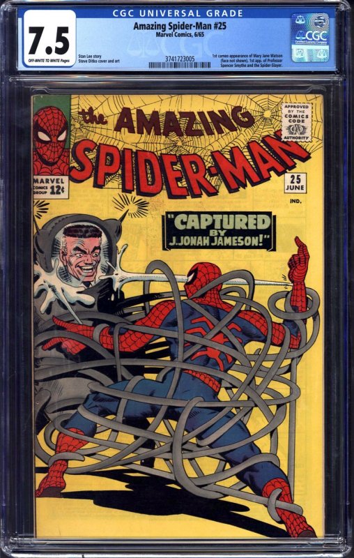 AMAZING SPIDER-MAN #25, CGC VF-: 7.5