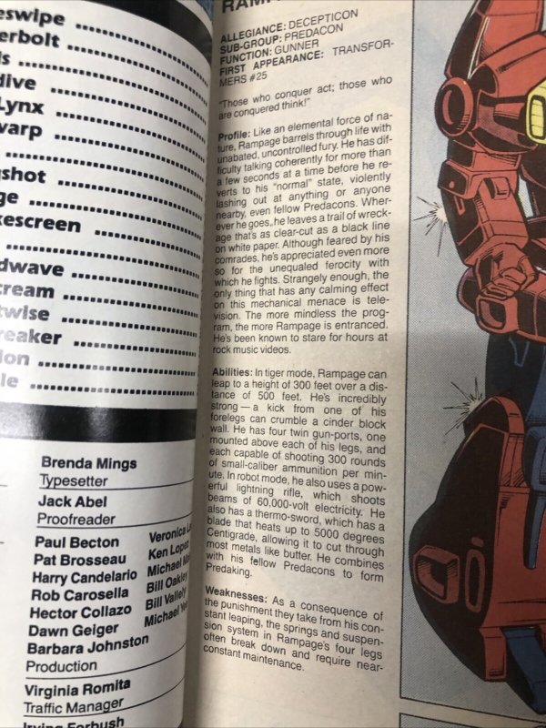 Transformers Universe (1987) Variant # 3 • Marvel Comics • Tv ,Movies And Comics