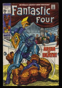 Fantastic Four #93 VG 4.0 Marvel Comics