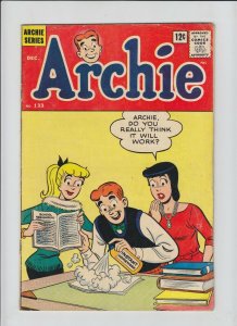 Archie #133 VG; Archie | Contains the 1st appearance of Cricket O'Dell 